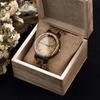 Bobo Bird Men's Wooden Watch Analog Quartz Date Display Lightweight Brown