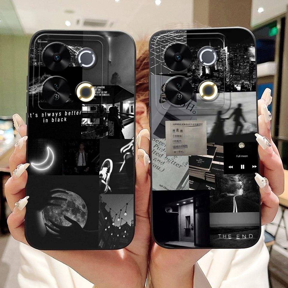 Luxury Fashion Coque For Itel P65 P671L Etui Moon Night Gothic Painting Phone Cases For ItelP65 P 65 Coques Soft Silicone Covers