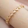 Fashion Classic Tricolor Gold Color Heart-shaped Bracelet, Multifunctional Accessory Jewelry for Women's Daily Wear