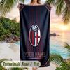 Beach Towel Bologna FC Print Custom Name Text Soft Towel for Swimming Pool