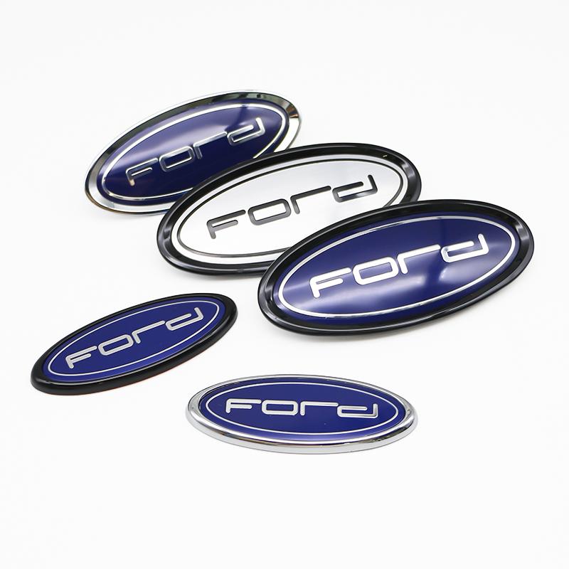 Auto Replacement Parts 9.5cm 11.5cm 13cm ABS Front Hood Rear Trunk Emblem Badge For Ford Focus Mondeo Ranger Fiesta Escape Kuga
