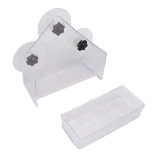 Window Bird Feeder Detachable Tray Transparent Durable Lightweight Birds Feeders with 3 Strong Suction Cups for Home 