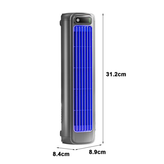 Ventilatore Condizionatore Portatile Ricaricabile a 3 Velocità Ventilatore Raffreddante da Parete & Schermo Touch LED Silenzioso