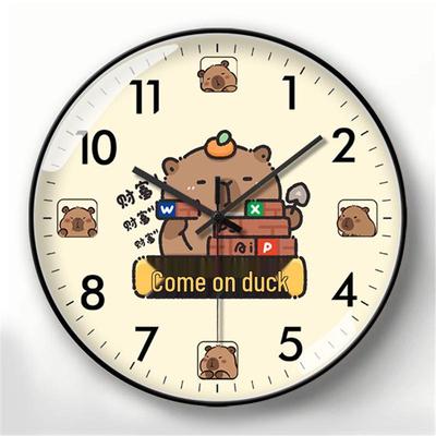 Capybara Children's Learning Wall Clock - Cute, Silent Clock for Bedroom, Living, or Dining Room