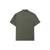 FILA Loose Casual Woven Solid Color Logo Short Sleeve Shirt Men shirts Jade-Green F11M238403F-KK