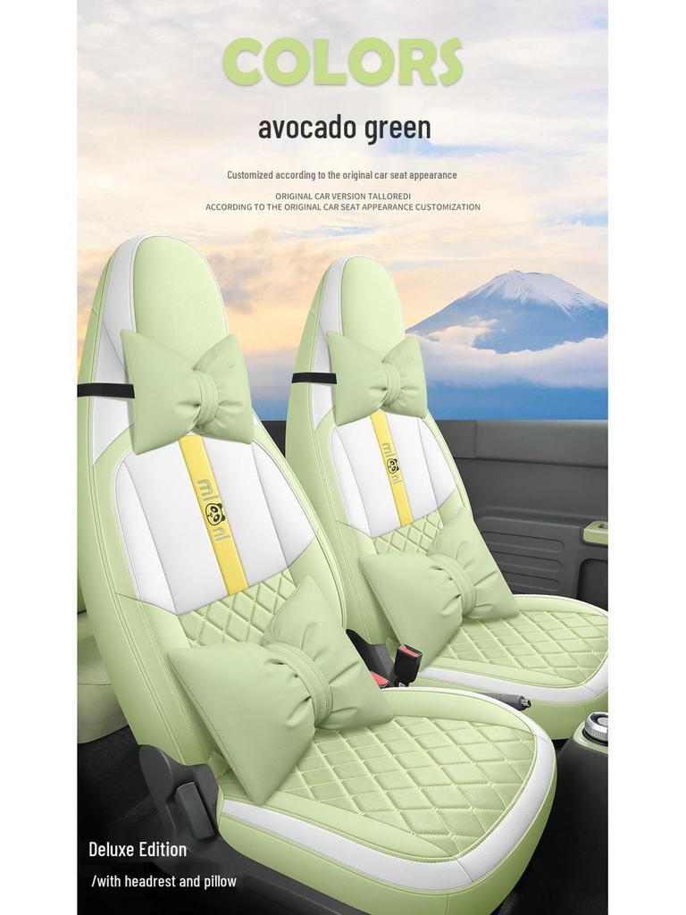 Panda MINI Universal Breathable Car Seat Cover – Cute, Wear-Resistant, Perforated, Four-Season Compatible