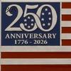 High Quality Metal Decal 250th Anniversary Flag Emblem, Patriotic Red Blue White Auto Badge, 1776-2026 Stars And Stripes Badge America 3D Car