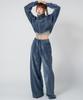 UNUSUALNORMAL Martin Velvet Wide Pants_Navy