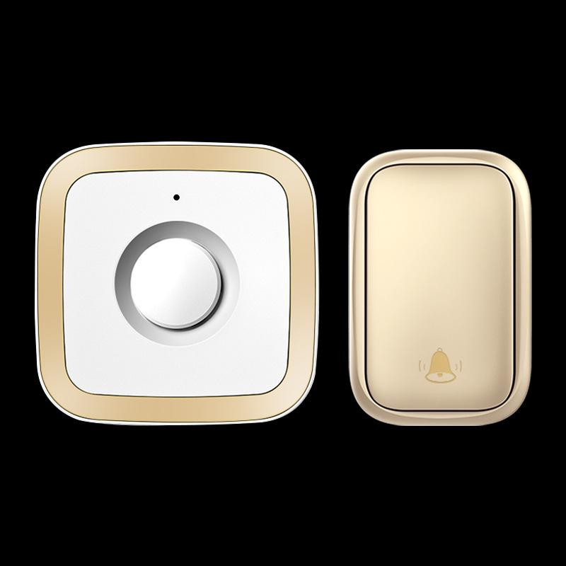 Battery-Free Smart Wireless Doorbell with One-to-One Remote Control, Ultra-Long Range золотой