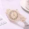 Wood Grain Quartz Watch Stylish Round Dial Watch Arabic Numerals Elegant Wristwatch for Men Women Daily Wear Office Parties Dating