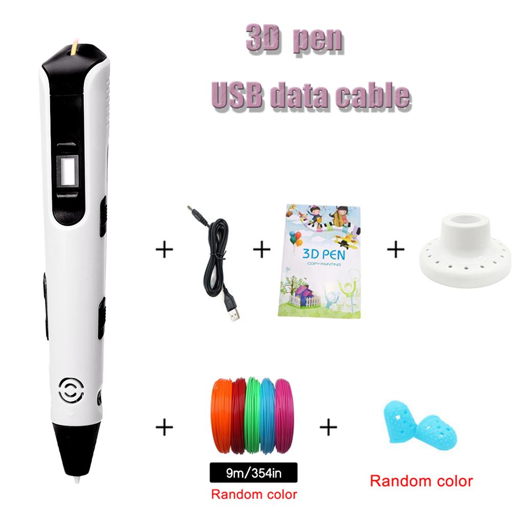 New Smart 3D Printing Pen Children S DIY Painting Toys Lcd Screen Display 9 Meter Pla Filaments Niche Holiday Creative Gifts