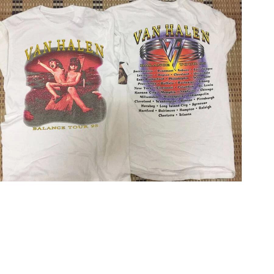 1995 Van Halen Balance Tour T-shirt, 90s Van Halen Band Balance Tour 95 Shirt Unisex Style Suitable for All Seasons 4XL