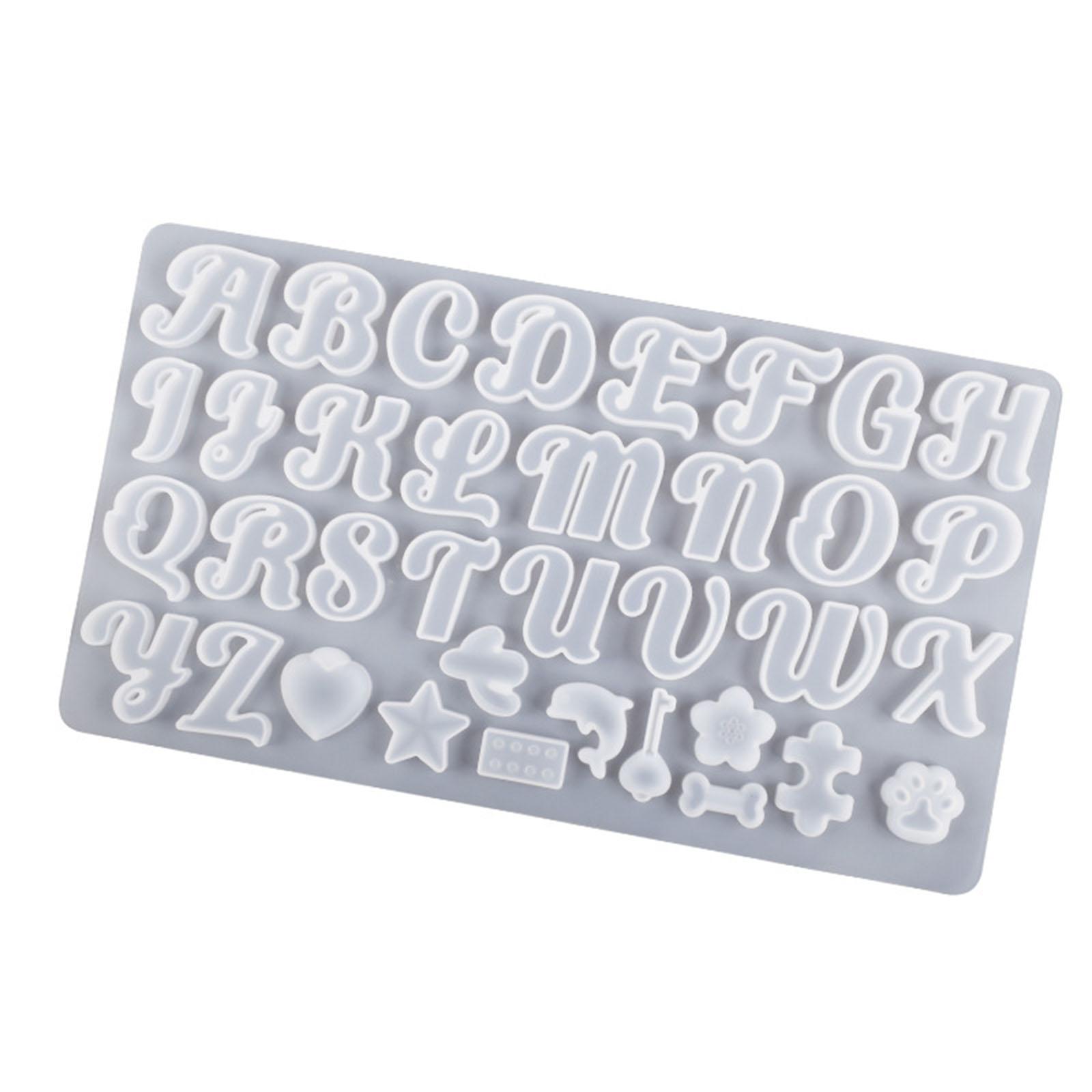 

Alphabet Keychain Molds,Alphabet Resin Silicone Molds for Epoxy Casting,Resin Letter Molds for Jewelry Pendant Making 1