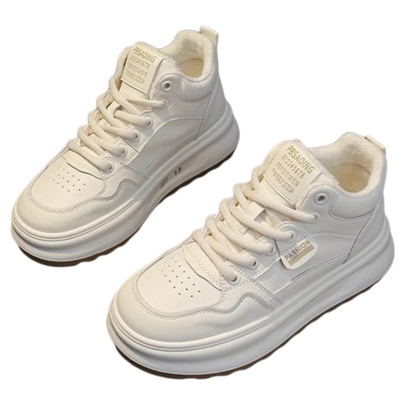 Velvet High-top Women's Winter New Sports and Leisure Board Shoes Women's Two Cotton Shoes Women's