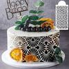 Fondantkaka Nätstämplar Stenciler Prägling för dekorationsverktyg Plast Sprayform Bröllopskakor Choklad Ritning Målning