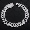 Custom 11mm Exquisite Cuban Bracelet Iced Brass Inlaid with 3 Rows of Zircon Hip Hop Sparkling Men and Women Jewelry Gifts