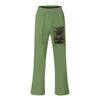 Men's Loose Casual Color Cotton Linen Trousers Elastic Tie Printed Straight Pants