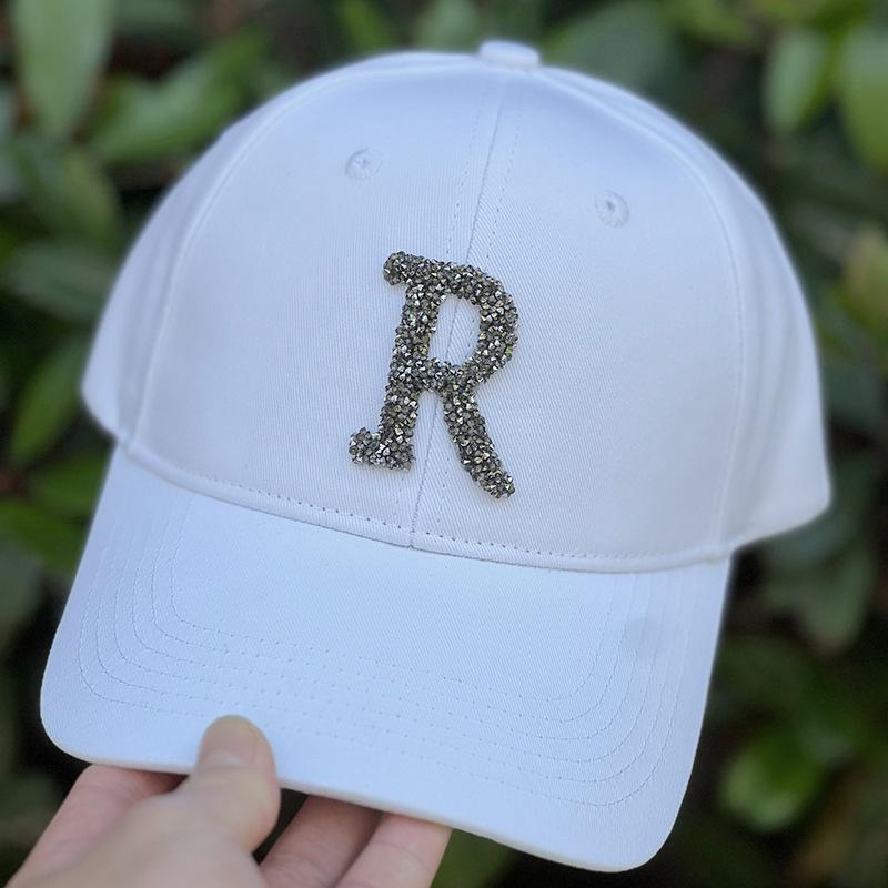 Rhinestone Broken M Baseball Cap Children Travel Vacation Sun Protection Visor Male Couple Cap Tide