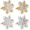 6pcs Christmas Napkin Rings Set Snowflake Napkins Buckles Banquet Accessories