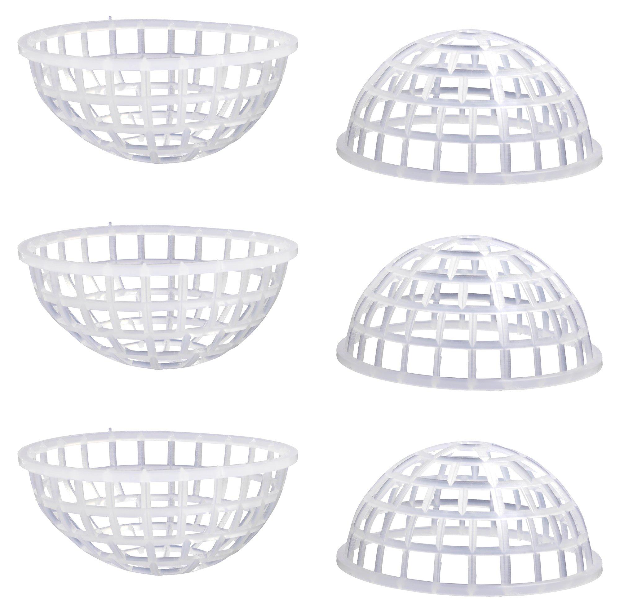 

Hamanaka Сетки для моссболов, Диаметр примерно 6,5 см, Полусферы, Упаковка 6 штук, Белый, H202-244-6 белый