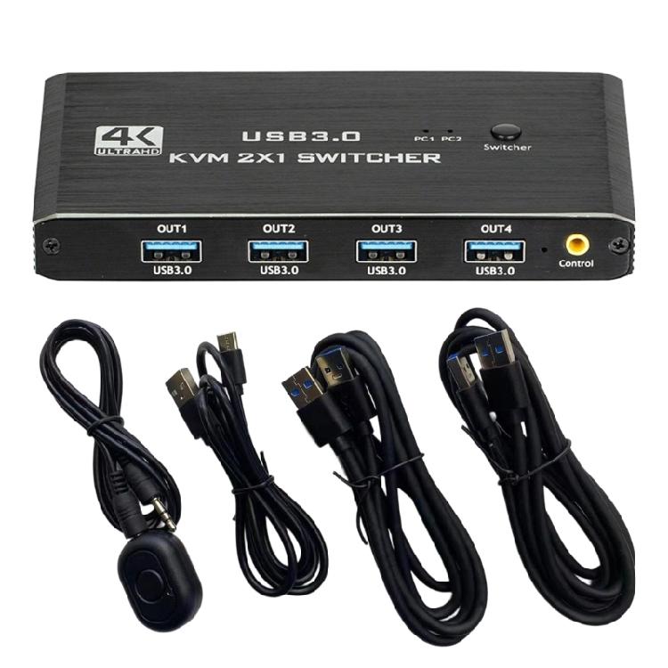 

KVM Switcher Featuring 4 USB3.0 Port for Connecting Printers Storage Devices Accessible from Both Computers Efficient 1