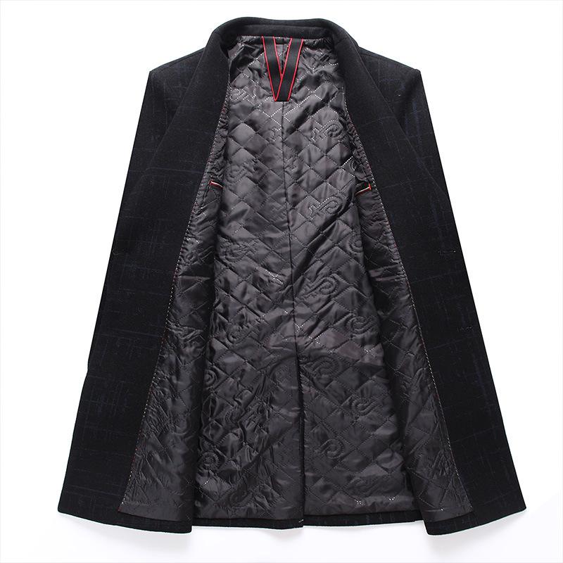 Autumn and Winter New Slim-fit Medium and Long Coat Men's Coat