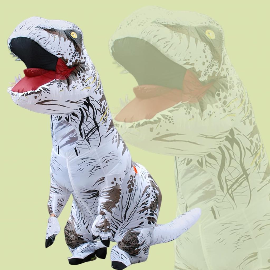 REKUCCI Tyrannosaurus Rex Dinosaur Inflatable Dinosaur Costume for and Perfect for Cultural and Events Costume, Halloween, Adults, Kids, Christmas,