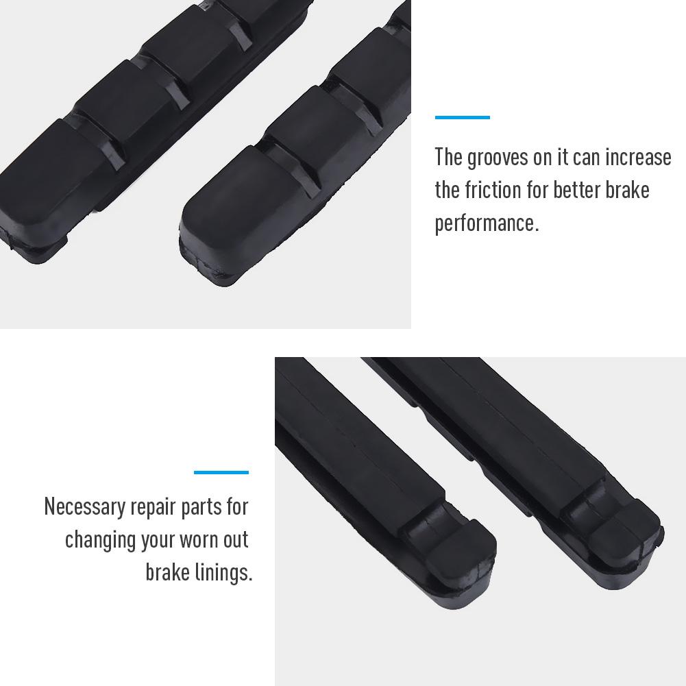 2Pcs Bicycle Brake Shoes Pads Block Replacement for Wheelsets Brakes