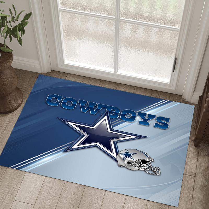 Tappeto in velluto di cristallo design Dallas Cowboys Accogliente Non?Tappeto Stampato Antiscivolo per Camera da Letto Soggiorno Ingresso