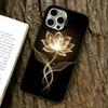 Dark flower Phone Case For iPhone 17,16,15,14,13,12,11 Plus,Pro Max,XS,Colored Silver Plated Inside Cover