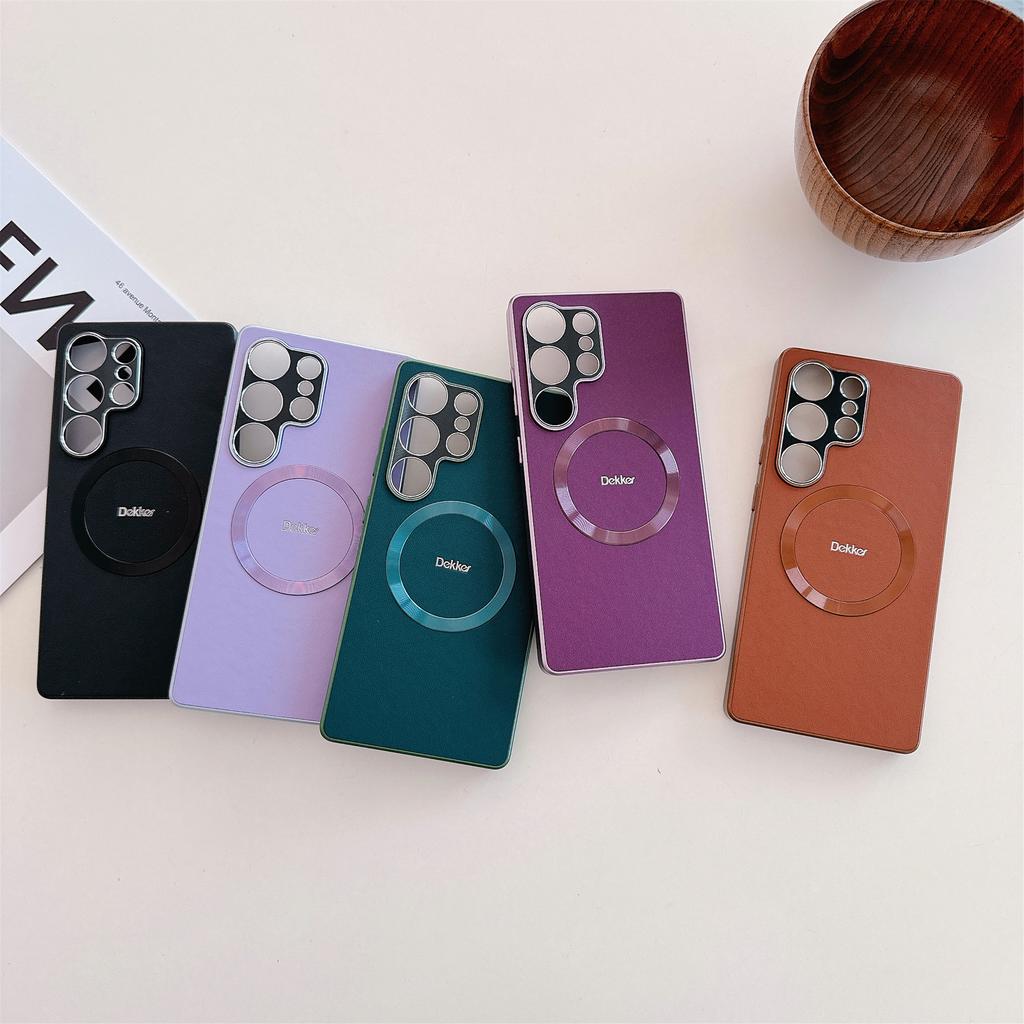 DEKKER For Samsung Galaxy S25 Ultra Magnetic Case PU + TPU Phone Back Cover