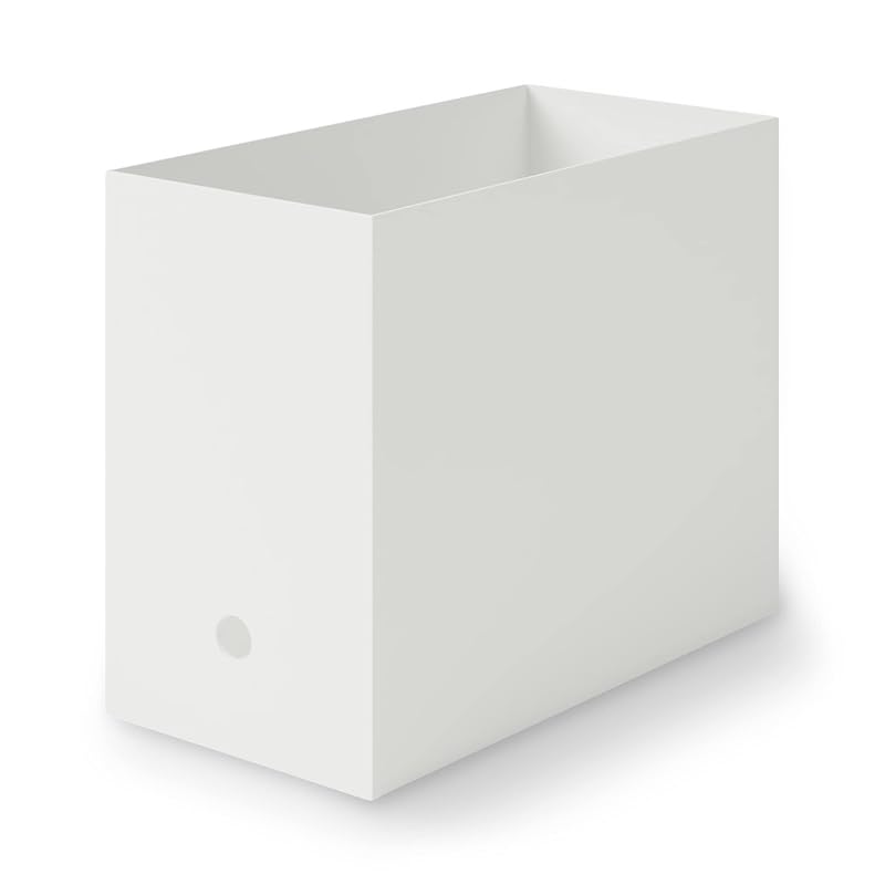 MUJI Recycled Polypropylene File Box - Standard Type - Wide - White Gray, Approx. W15 X D32 X H24cm, 83904371
