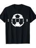 Soccer Graphic T-shirt - Black with White Soccer Ball & "SOCCER" Print