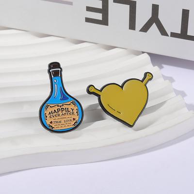 Cartoon Comic Movie Enamel Pins Custom Green Monster Brooches Lapel Badges Clothes Funny Jewelry Gift for Kids Friends