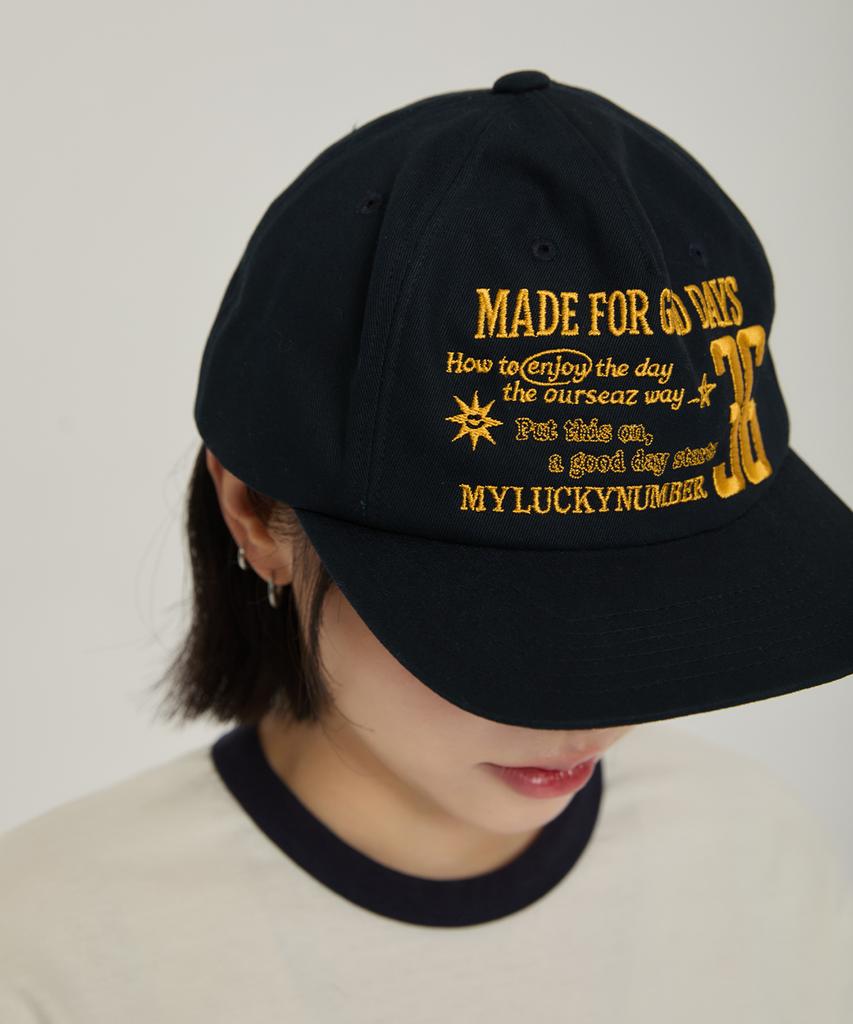 Awosijeu 36 Good Day Lettering Ball Cap - Navy