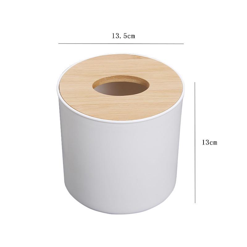 Nordic Bamboo Cover Tissue Box for Bedroom, Living Room, Hotel - Creative Desktop Napkin Storage with LOGO