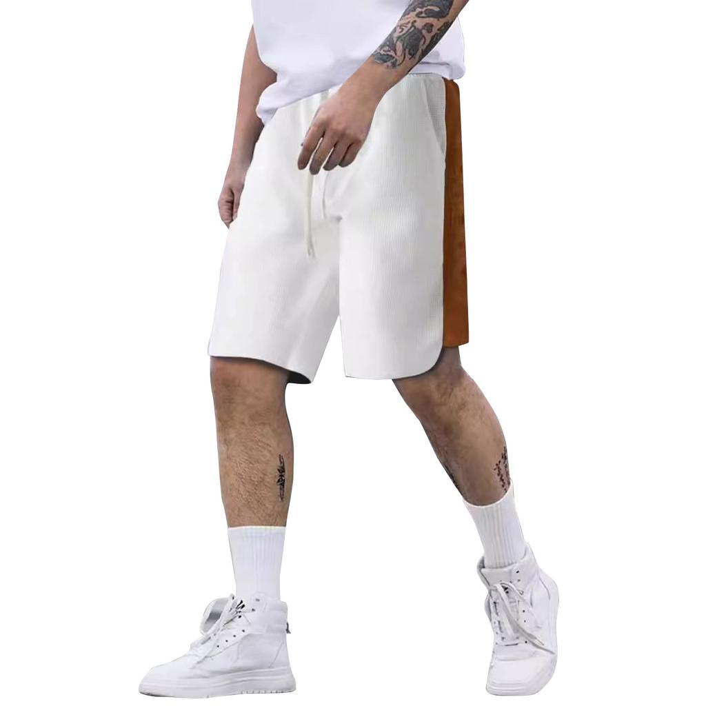 Pantaloncini alla moda da uomo colorati, pantaloni estivi casual da esterno a vestibilità ampia