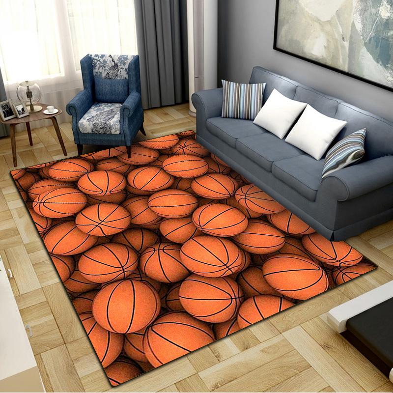 Basketball Carpet Rug for Living Room Bedroom Home Sofa Decoration,Kids Play Non-slip Floor Mat
