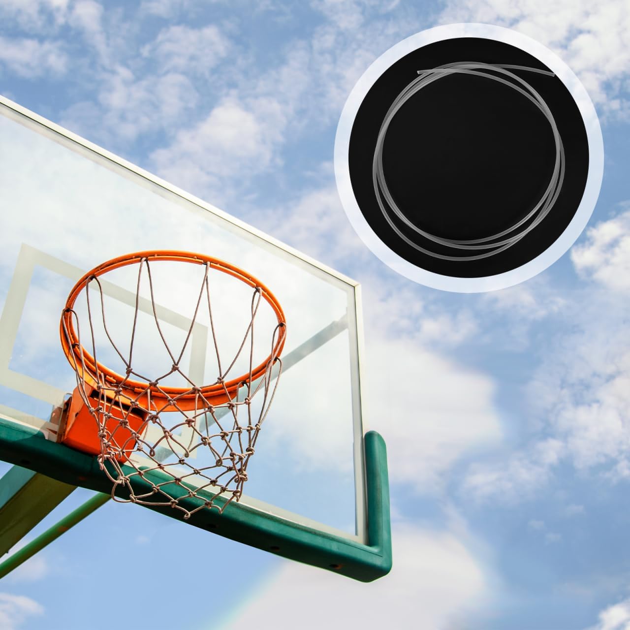 

SUPVOX Nylon Basketball Hoop Net Rope for Outdoor Use, Weather-Resistant String Cord for Basketball Rims, Boards & Frames, for Kids, Easy