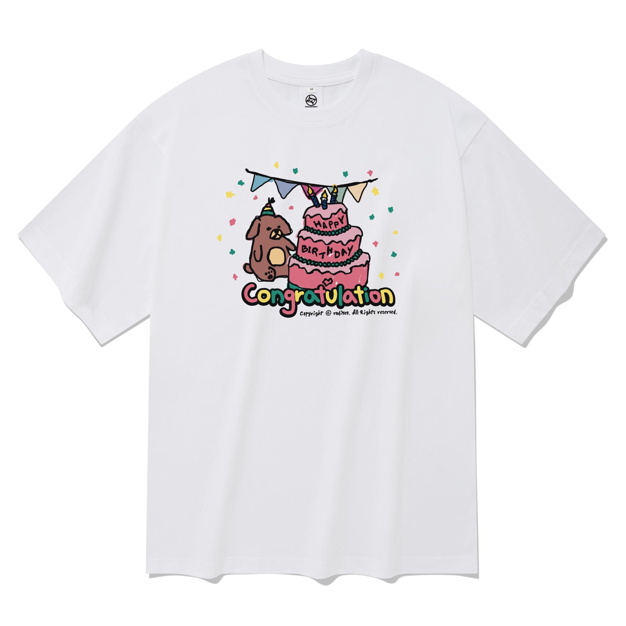 Radineo Congratulations Short Sleeve T-Shirt White White (White)/L