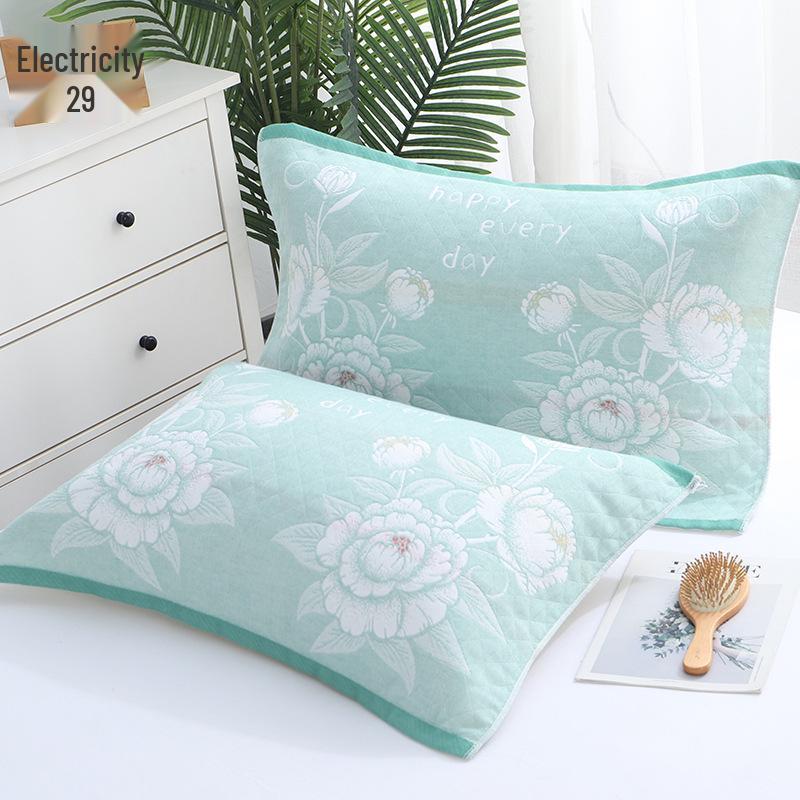 Three-Layer Gauze Cotton Pillowcases: Dirt-Resistant, Mite-Proof, Soft, Thickened, No Pilling or Shedding.