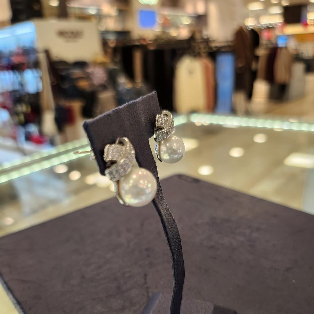 ARTRIA Wedding Pearl E Ribbon Pearl Earrings APPERJJ0001WHF