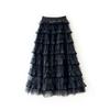 E-commerce, organza layer by layer splicing long cake skirt fairy skirt