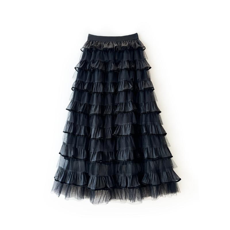 

E-commerce, organza layer by layer splicing long cake skirt fairy skirt One size fits all