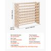 SucceBuy 96 Bottle Stackable Modular Wine Rack 8-Tier Floor Freestanding Wine Storage Rack For Kitchen Cellar and Bar Natural