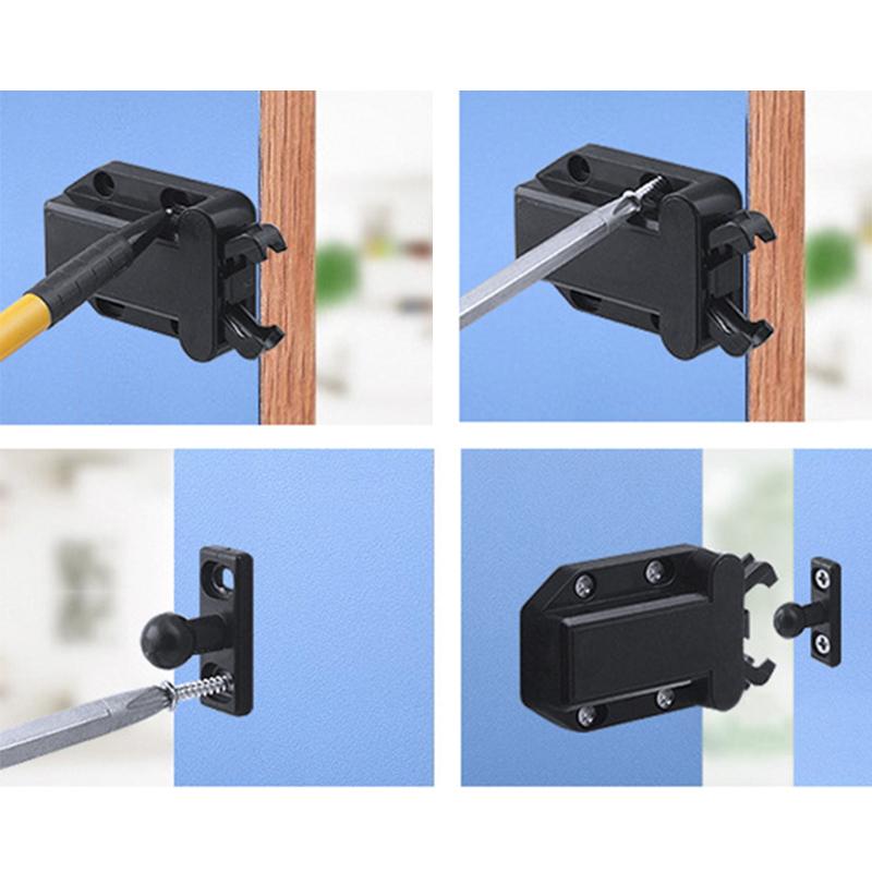 Kitchen Push To Open Touch Latch Tools 4pcs 55x43mm ABS Bookcases Cabinet Cupboard Drawer Accessories Hardware Useful