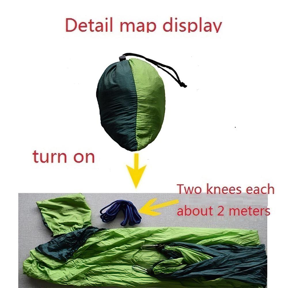 Goture Portable Hammock 270x140cm Nylon Ice Silk Duyan Outdoor Large Wide Hanging Bed for Camping Garden Leisure Travel Tent