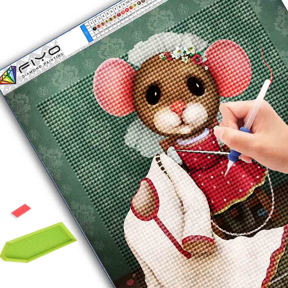 DIY Full Circle Diamond Painting Cross Stitch 3D Cartoon Animation Cute Animal Home Decorative Art Diamond Painting 5d Diamond Art Painting