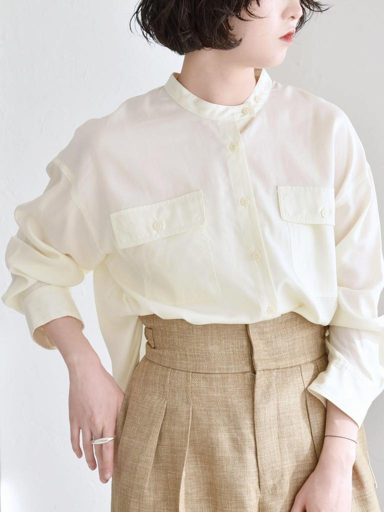 Caranciel Long Sleeve Hand Dressy One 611100023 Women's Shirt, Washable, Workwear, SS25, Natural, Size,