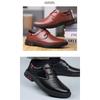 Men's  New Spring Business Casual Leather Shoes, British Style Lightweight Soft Sole Dad Shoes for Middle-aged Men
